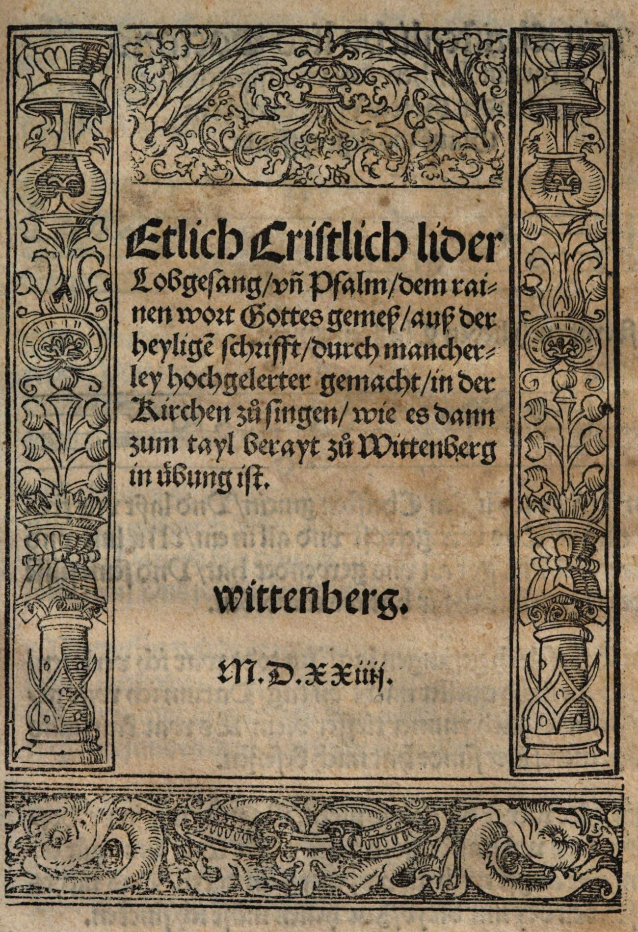 Achtliederbuchin (1524) kansi