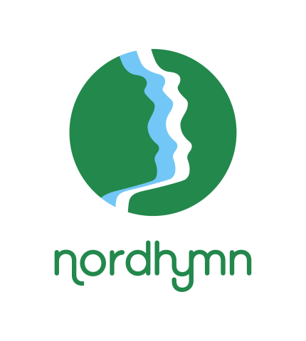 Nordhymnin logo, vertikaalinen
